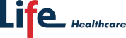 Life Healthcare logo featuring bold dark blue and red text in a modern corporate design.