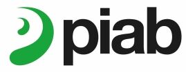 PIAB logo featuring a green curved swoosh icon alongside bold black lowercase "piab" text.
